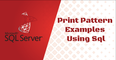 Print Pattern Examples Using Sql