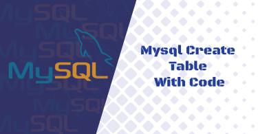 Mysql Create A Table With Code